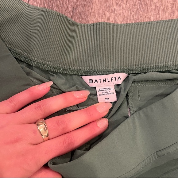 Athleta brooklyn green pull on trousers plus size - Picture 4 of 5